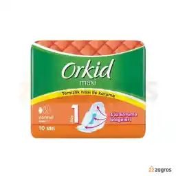 نوار بهداشتی ارکید مدل maxi سایز نرمال 10 عددی