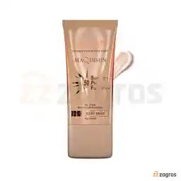 ضد آفتاب کرم پودری و پرایمری مکی سان سان سیف SPF50 رنگ بژ عاجی 40 میل