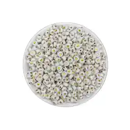 جواهرات هدف 25 گرمی مهره های قلب تخت طلای سفید، مهره های ساخت جواهرات قلب تخت 4x7 میلی متر (25 گرم، ~ 160 قطعه)