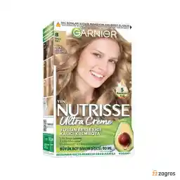کیت رنگ مو گارنیر سری Nutrisse Ultra Creme شماره 8 پایه رنگ بلوند تیره