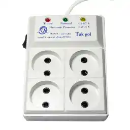 محافظ ولتاژ و چند راهی برق تک گل مدل Electronic 4 Sochets