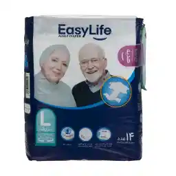 پوشینه بزرگسال ایزی لایف مدل چسبی سایز بزرگ بسته 14 عددی به همراه دستمال مرطوب مدل 01 بسته 10 عددی پوشینه بزرگسال ایزی لایف مدل چسبی سایز بزرگ بسته 14 عددی به همراه دستمال مرطوب مدل 01 بسته 10 عددی