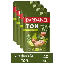 ماهی تن داردانل با کیسه روغن زیتون 80 گرم X 4 عدد.