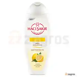 شامپو تغذیه کننده حاجی شاکر حاوی عصاره لیمو مناسب موهای چرب 500 میل