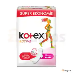 نوار بهداشتی کوتکس اکتیو 18 عددی