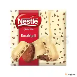 شکلات سفید نستله با تکه های شیرینی کورابیه 60 گرم