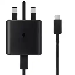 شارژر دیواری سامسونگ 45 وات مدل EP-TA845 سه شاخه اروپا به همراه کابل دو سر تایپ سی - ویتنام