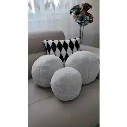 بالش پرتاب 3 اینچی oneplise / بالش 2 خاکستری بزرگ / 1 خاکستری کوچک (42 سانتی متر / 25 سانتی متر)