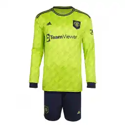 ست بلوز شورت فوتبال سوم منچستر یونایتد آدیداس | سبز/مشکی