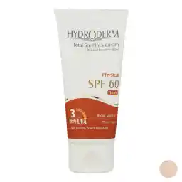 کرم ضدآفتاب رنگی هیدرودرم SPF60 مدل Phisical Tinted مناسب پوستهای حساس، حجم 50 میلیلیتر