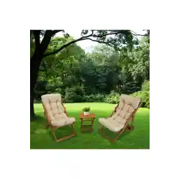 ست نشیمنگاه پلکانی چوبی پراتیکو با کوسن های پرکننده راحت ست 3 عدد نشیمنگاه چوبی