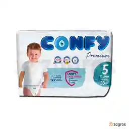 پوشک بچه کانفی پرمیوم سایز 5 بسته 28 عددی