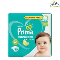 پوشک بچه پریما سایز 5 مدل aktif bebek بسته 30 عددی