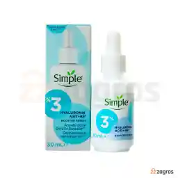 سرم تقویت کننده و آبرسان پوست سیمپل حاوی 3% هیالورونیک اسید و ویتامین B5 حجم 30 میل