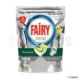 قرص ماشین ظرفشویی فیری پلاتینیوم Hepsi Bir Arada با رایحه لیمو 43 عددی قرص ماشین ظرفشویی فیری پلاتینیوم Hepsi Bir Arada با رایحه لیمو 43 عددی