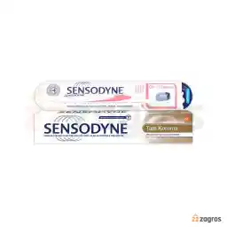 پک خمیر دندان سنسوداین مدل Tam Koruma حجم 75 میل به همراه مسواک با برس نرم