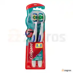 مسواک کلگیت مدل 360 درجه با برس متوسط بسته 2 عددی