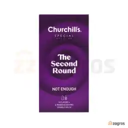 کاندوم خاردار شیاردار و کلاسیک چرچیلز حاوی ماده تاخیری با ژل روان کننده بسته 12 عددی