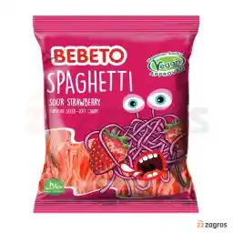 پاستیل شکری ببتو مدل Spaghetti با طعم توت فرنگی 60 گرم