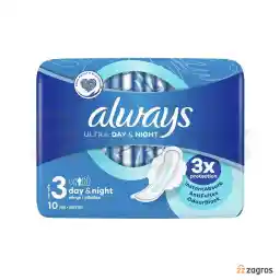 نوار بهداشتی آلویز مدل Ultra Day & night سایز 3 بسته 10 عددی