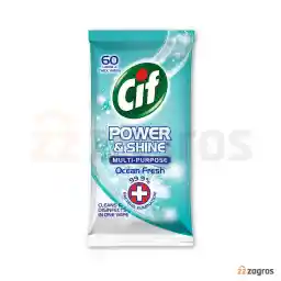 دستمال مرطوب پاک کننده سطوح چند منظوره سیف مدل Ocean Fresh بسته 60 عددی