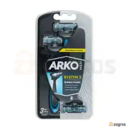 خودتراش 3 تیغ آرکو مدل pro 3 بسته 3 عددی