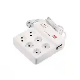 محافظ برق صوتی و تصویری ساکو مدل 22601 Saco 6 socket 22601