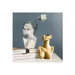 گلدان نوردیک طلایی طرح لویی نیم تنه زنانه طلای تزئینی نوردیک