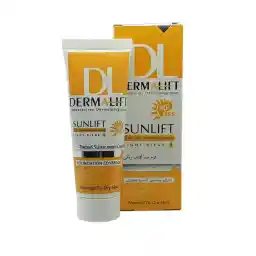 کرم ضد آفتاب رنگی درمالیفت، SPF50، مدل سانلیفت، مناسب پوست خشک و معمولی تنالیته رنگ روشن و حجم 40 میلیلیتر، محافظت کننده در برابر اشعه UVA، UVB و IR، مقاوم در برابر آب، دارای فرمولاسیون شیمیایی، با ماندگاری 3 ساعته