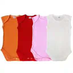 بادی بدون آستین نوزادی نیل کوک مدل روزانه مجموعه 4 عددی