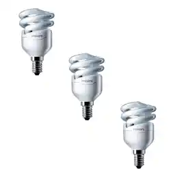 لامپ کم مصرف 8 وات فیلیپس مدل Tornado پایه E14 بسته 3 عددی