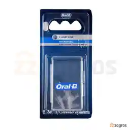 برس یدک مسواک بین دندانی اورال بی مدل Clinic Line بسته 6 عددی