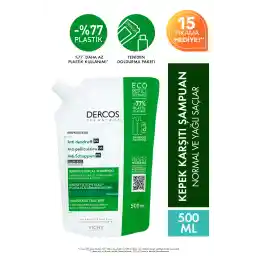 شامپو ضد شوره ویشی Dercos ضد شوره موهای معمولی و چرب پک 500 میلی لیتری