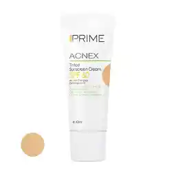 کرم ضدآفتاب رنگی پرایم SPF60 مدل Acnex، مناسب پوستهای چرب، حجم 40 میلیلیتر