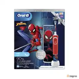 مسواک برقی کودک اورال بی طرح مرد عنکبوتی به همراه کیف مسافرتی