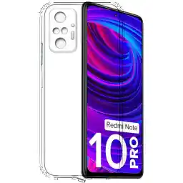 قاب شفاف ehio Xiaomi Redmi Note 10 Pro 4G - با شارژ و جک هدفون - بدون لغزش با طرفین دندانه دار