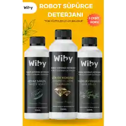مجموعه 3 رباتی جاروبرقی WİBY، صابون سفید، عطر خانه لوکس، مواد شوینده اسپری تازه بارانی