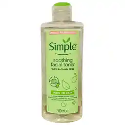 تونر پاک کننده صورت سیمپل مدل Soothing حجم 200 میلی لیتر تونر پاک کننده صورت سیمپل مدل Soothing حجم 200 میلی لیتر