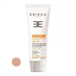 کرم ضد آفتاب رنگی اریکه SPF50 مدل آنتی آکنه مناسب پوست های آکنهای حجم 50 میلی لیتر