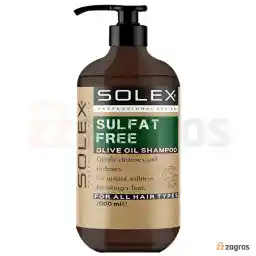 شامپو سولکس بدون سولفات حاوی روغن زیتون مناسب انواع مو 1000 میل