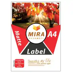 کاغذ پشت چسب دار لیزری مات میرا مدل LLP135GM-A450 سایز A4 بسته 50عددی