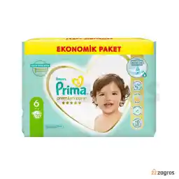 پوشک بچه پریما سایز 6 مدل Premium Care بسته 35 عددی