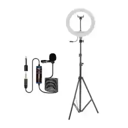 کیت پیشنهادی بلاگری 5: رینگ لایت YQ-320A (30 سانتی متر 30 وات) همراه پایه + میکروفن M1