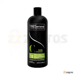 شامپو ترزمه مدل Curl Hydrate حاوی ویتامین B3 و روغن زیتون 828 میل