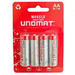 باتری قلمی یونومات مدل MUSCLE HEAVY DUTY بسته 4 عددی