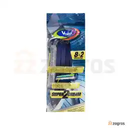خودتراش مردانه 2 تیغ واپا مدل Super 2 Cream بسته 10 عددی