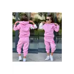 لباس ورزشی دخترانه کلاهدار بچه گانه MILANO با جیب 3 نخ