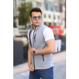 جلیقه پشمی مردانه جیبی 3 جیبی جنرال برندز جلیقه پشمی استاندارد زیپ دار استاندارد و راحت