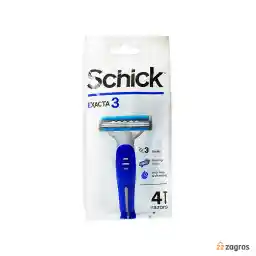 خودتراش مردانه 3 تیغ شیک مدل Exacta 3 بسته 4 عددی