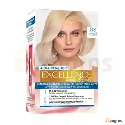 کیت رنگ مو لورآل سری Excellence شماره 03 رنگ بلوند پلاتینه